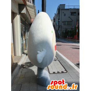 Mascot Ethusiasm KUN söpö valkoinen robotti ja hymyilevä - MASFR27211 - Mascottes Yuru-Chara Japonaises