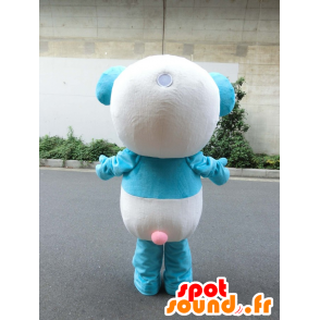 Aguamarina de la mascota de la panda Chari, blanco y azul muy lindo panda - MASFR27213 - Yuru-Chara mascotas japonesas