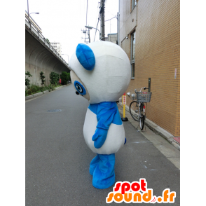 Aqua Mascot Panda Chara valkoinen panda ja erittäin söpö sininen - MASFR27214 - Mascottes Yuru-Chara Japonaises