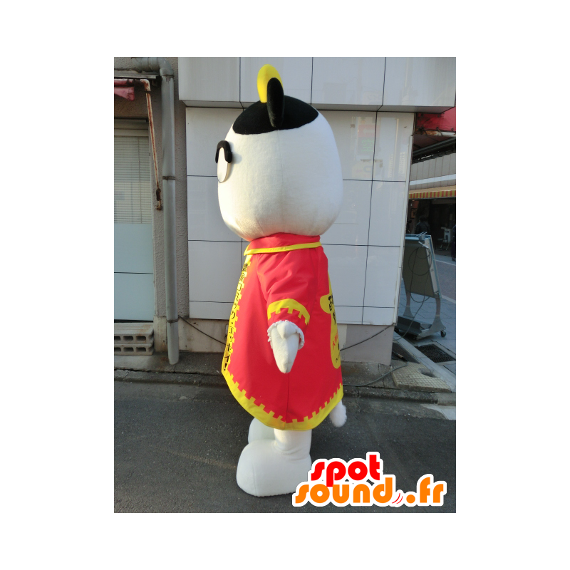 Mascot Hiroshi Arakawa, vaca vestida con una túnica roja - MASFR27216 - Yuru-Chara mascotas japonesas