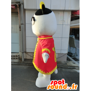 Mascot Hiroshi Arakawa, cow dressed in a red tunic - MASFR27216 - Yuru-Chara Japanese mascots