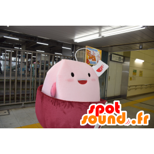 Mascot Puretti-chan, te-pose i et krus - MASFR27217 - Yuru-Chara japanske Mascots