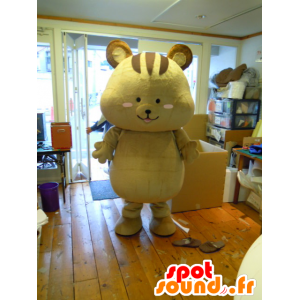 Mascot Habakichi-kun, beige Eichhörnchen mit einer blauen Kimono - MASFR27219 - Yuru-Chara japanischen Maskottchen