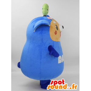 Daito mascot, blue dog with a tree and a bird - MASFR27220 - Yuru-Chara Japanese mascots