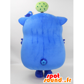 Daito mascotte, cane blu con un albero e un uccello - MASFR27220 - Yuru-Chara mascotte giapponese