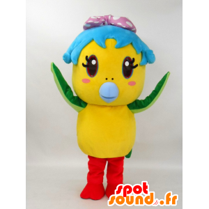 Mascot Aomi, kleurrijke vogel, leuk en vrouwelijk - MASFR27223 - Yuru-Chara Japanse Mascottes