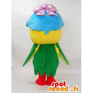 Mascot Aomi, värikäs lintu, söpö ja naisellinen - MASFR27223 - Mascottes Yuru-Chara Japonaises