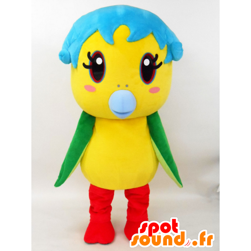 Mascot Aomi, veelkleurige vogel, leuk en vrouwelijk - MASFR27225 - Yuru-Chara Japanse Mascottes