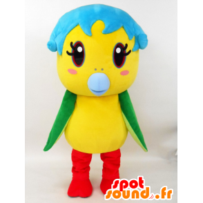 Aomi mascot, colorful bird, cute and feminine - MASFR27225 - Yuru-Chara Japanese mascots