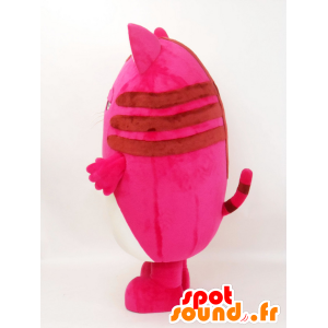 Mascot Ball Nyan, grote roze en witte kat, mollig en schattig - MASFR27226 - Yuru-Chara Japanse Mascottes