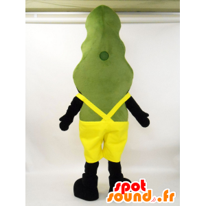Enzo maskot, jättegröna alger med gula overaller - Spotsound