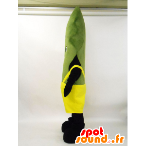 Mascot Enzo, obří zelená řasa se žlutým kombinézy - MASFR27227 - Yuru-Chara japonské Maskoti
