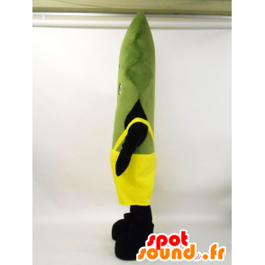 Mascotte d'Enzo, d'algue verte géante avec une salopette jaune - MASFR27227 - Mascottes Yuru-Chara Japonaises