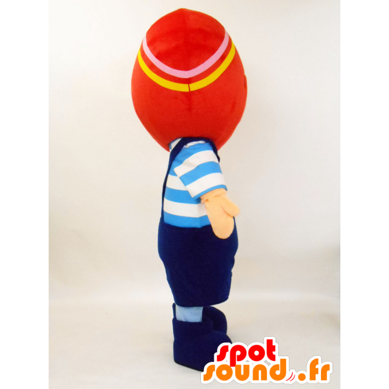 Mascot Ato-kun, groot hart en glimlachend rode reus - MASFR27228 - Yuru-Chara Japanse Mascottes