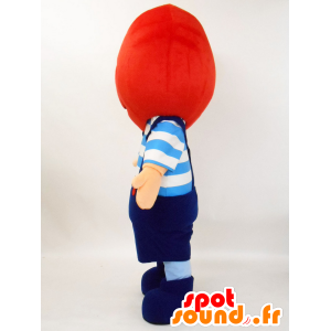 Mascot Ato-kun, stort hjerte og smilende rød kjempe - MASFR27228 - Yuru-Chara japanske Mascots