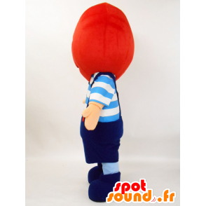 Mascotte de Ato-kun, gros cœur rouge géant et souriant - MASFR27228 - Mascottes Yuru-Chara Japonaises