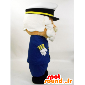 Maskottchen Captain Hammer, Boot-Kapitän in der blauen Uniform - MASFR27229 - Yuru-Chara japanischen Maskottchen