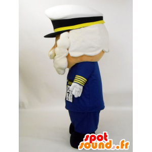 Mascotte de Captain Hammer, capitaine de bateau en uniforme bleu - MASFR27229 - Mascottes Yuru-Chara Japonaises