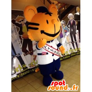 Mascot hamatora Toranka kun, naranja y negro tigre - MASFR27233 - Yuru-Chara mascotas japonesas