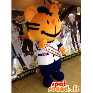 Mascot hamatora Toranka Kunin, oranssi ja musta tiikeri - MASFR27233 - Mascottes Yuru-Chara Japonaises