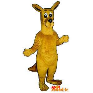 Gul kænguru-kostume. Kænguru-kostume - Spotsound maskot kostume