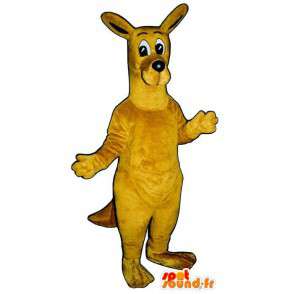 Costume de kangourou jaune. Déguisement de kangourou - MASFR007024 - Mascottes Kangourou