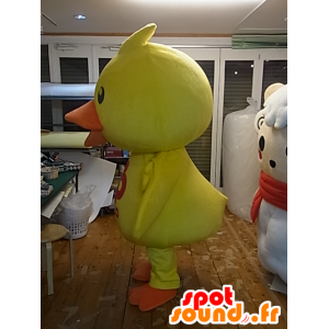 Mascotte de Flotte-kun, canard jaune et orange géant et drôle - MASFR27236 - Mascottes Yuru-Chara Japonaises