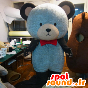 Kumataro mascot, big teddy bear blue teddy - MASFR27237 - Yuru-Chara Japanese mascots