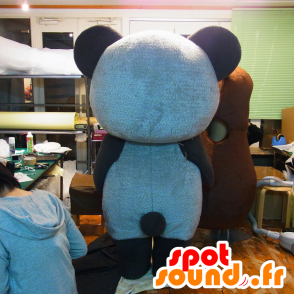 Mascotte de Kumataro, gros nounours en peluche bleu - MASFR27237 - Mascottes Yuru-Chara Japonaises