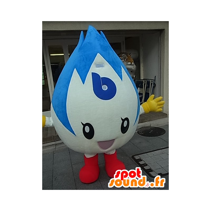 Mascot Ayaka tsu, white and blue flame gas - MASFR27238 - Yuru-Chara Japanese mascots