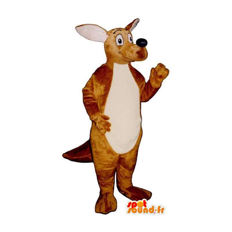 Glimlachende en realistische kangoeroe mascotte - MASFR007025 - Kangaroo mascottes