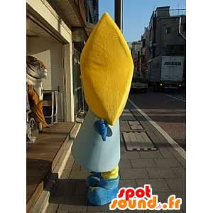 Don maskotti, keltainen ja sininen tähti kaunis ja hymyilevä - MASFR27240 - Mascottes Yuru-Chara Japonaises