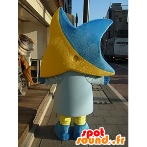 Don mascote, amarelo e estrela azul bonita e sorridente - MASFR27240 - Yuru-Chara Mascotes japoneses