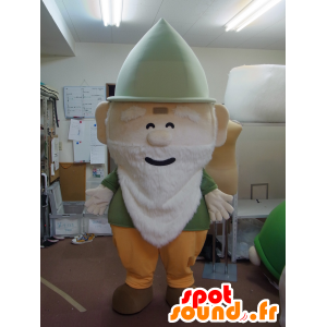 Mascot Putirittsu, grønn Leprechaun med et langt hvitt skjegg - MASFR27242 - Yuru-Chara japanske Mascots