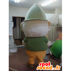 Mascot Putirittsu, leprechaun verde com uma longa barba branca - MASFR27242 - Yuru-Chara Mascotes japoneses