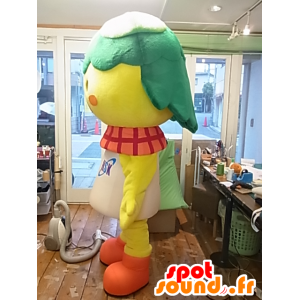 Mascotte d'Ossis chan, de personnage jaune avec les cheveux verts - MASFR27244 - Mascottes Yuru-Chara Japonaises