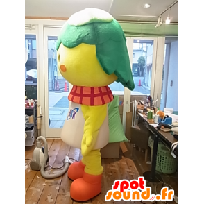 Mascot Ossis chan, caráter amarelo com cabelo verde - MASFR27244 - Yuru-Chara Mascotes japoneses