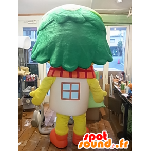 Mascot Ossis chan, geel karakter met groen haar - MASFR27244 - Yuru-Chara Japanse Mascottes