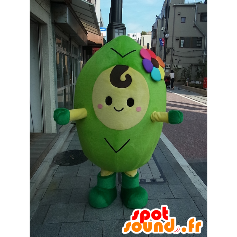 Mascota MiyaRin, hombre verde, vegetal gigante con una flor - MASFR27245 - Yuru-Chara mascotas japonesas