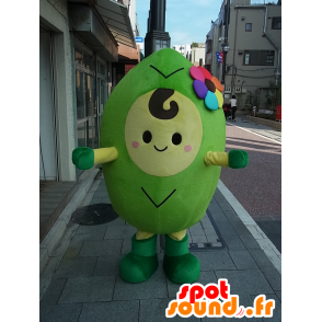 Mascotte de MiyaRin, bonhomme vert, légume géant avec une fleur - MASFR27245 - Mascottes Yuru-Chara Japonaises