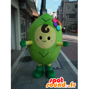 ミヤリンのマスコット、緑の男、花のある巨大な野菜-MASFR27245-日本のゆるキャラのマスコット
