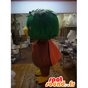 Mascot Kamomo, pato amarelo marrom e verde, pássaro gigante - MASFR27249 - Yuru-Chara Mascotes japoneses