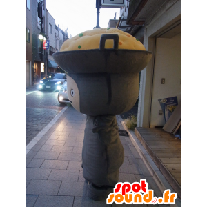 Itamekun mascot, gray boy with a plate on the head - MASFR27250 - Yuru-Chara Japanese mascots