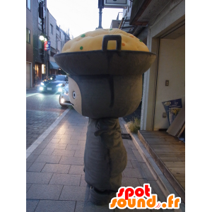 Mascot Itamekun, grijs jongen met een bord op het hoofd - MASFR27250 - Yuru-Chara Japanse Mascottes