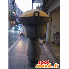 Mascot Itamekun, harmaa poika lautasella päähän - MASFR27250 - Mascottes Yuru-Chara Japonaises