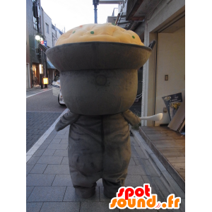 Itamekun mascot, gray boy with a plate on the head - MASFR27250 - Yuru-Chara Japanese mascots