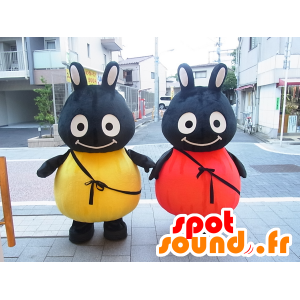 Mascots Setagaya, 2 Marienkäfer rot und gelb - MASFR27252 - Yuru-Chara japanischen Maskottchen