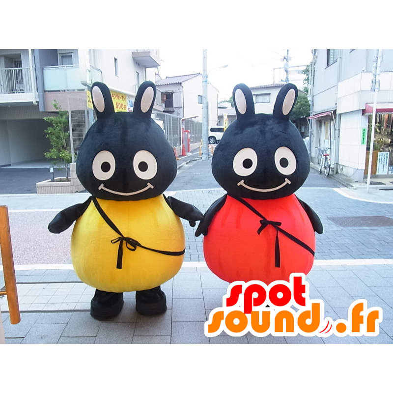 Mascottes de Setagaya, 2 coccinelles une rouge et une jaune - MASFR27252 - Mascottes Yuru-Chara Japonaises