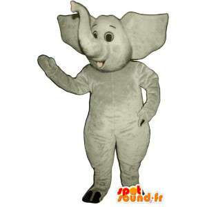 Grå elefant maskot. Elefant kostume - Spotsound maskot kostume