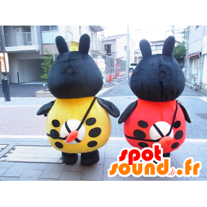 Mascottes de Setagaya, 2 coccinelles une rouge et une jaune - MASFR27252 - Mascottes Yuru-Chara Japonaises